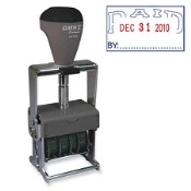 40312<br>Steel Self-Inking<br>Message Date Stamp<br>"PAID"