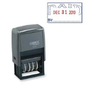 40322<br>Plastic Self-Inking<br>Message Date Stamp<br>"PAID"
