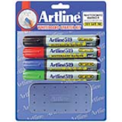 47422<br>(ASSORTED) EK-519<br>Artline Dry Safe<br>Whiteboard Markers<br>4PK with Eraser